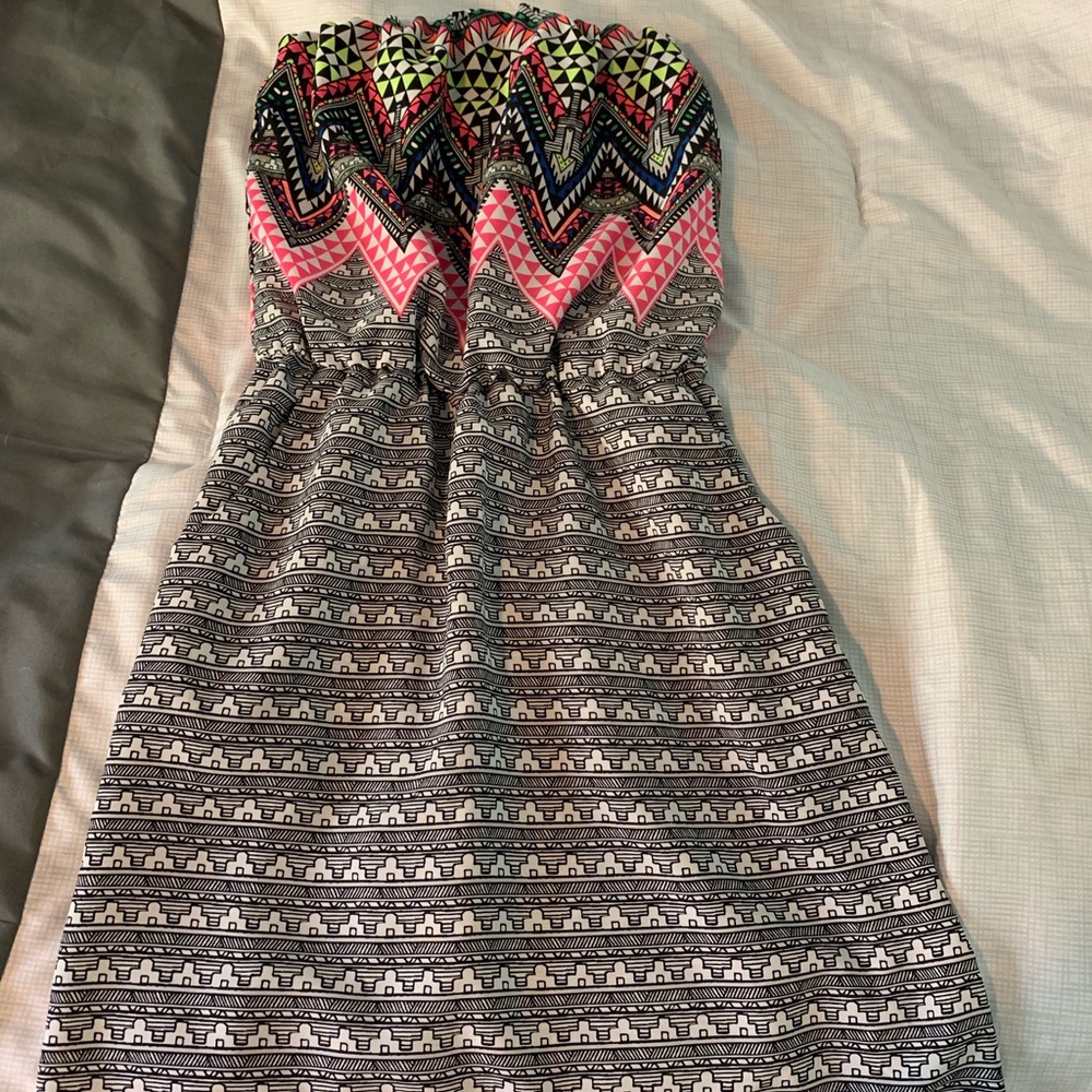 Printed Black and White Sundress